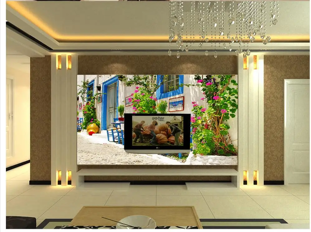 Декор для дома Европейский городской пейзаж фон телевизора настенное окно