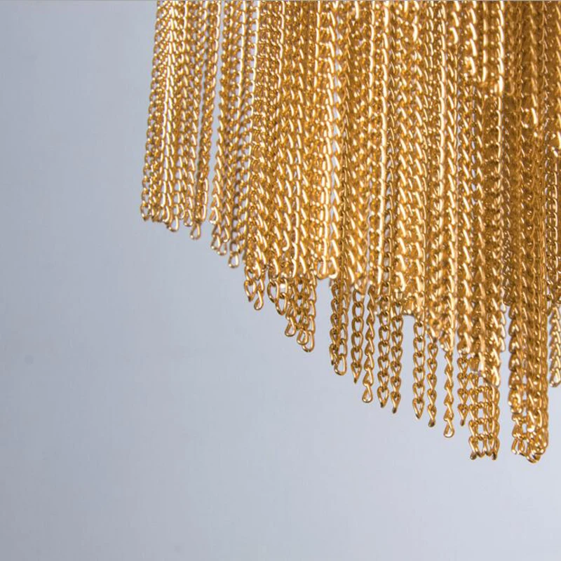 Люстра алюминиевая в скандинавском стиле роскошная двойная лестница атмосфера