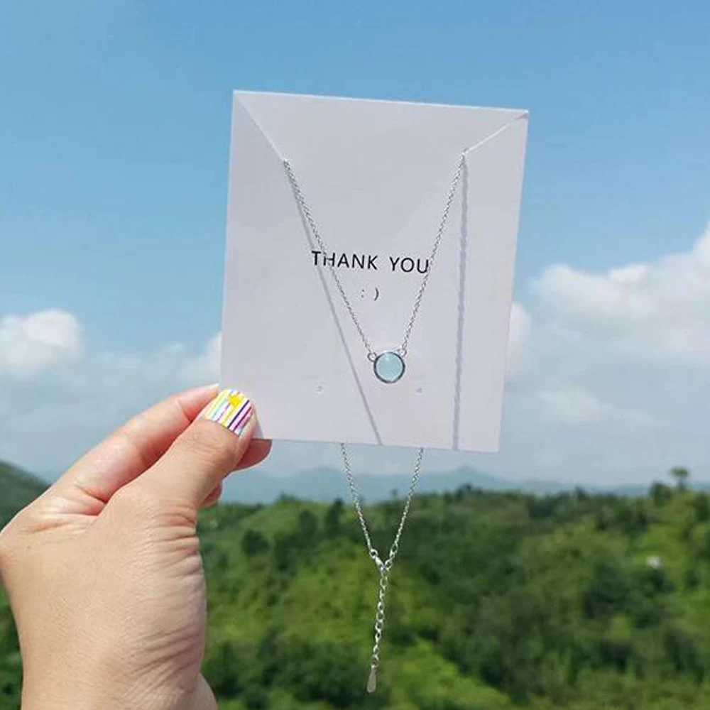 Женское Ожерелье цепочка Utimtree голубое ювелирное изделие высокого качества яркое