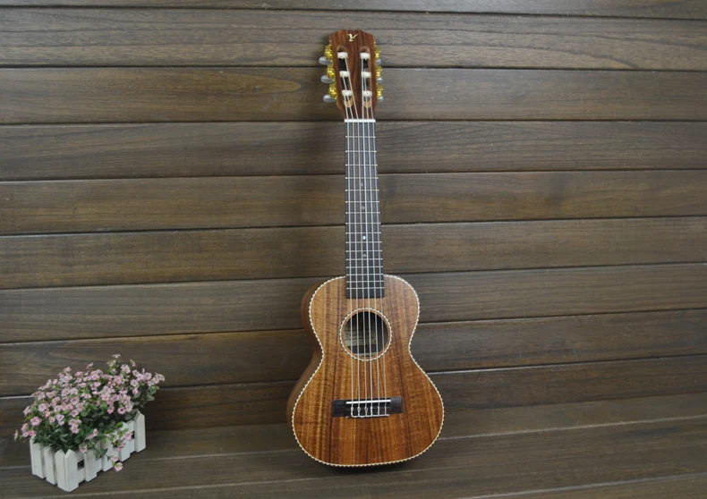 Guitalele Top Solid Acoustic Electric 28 Inch Mini Guitar 6 StringUkulele Ukelele Guitarra Mahogany Acacia Picea Asperata Acacia