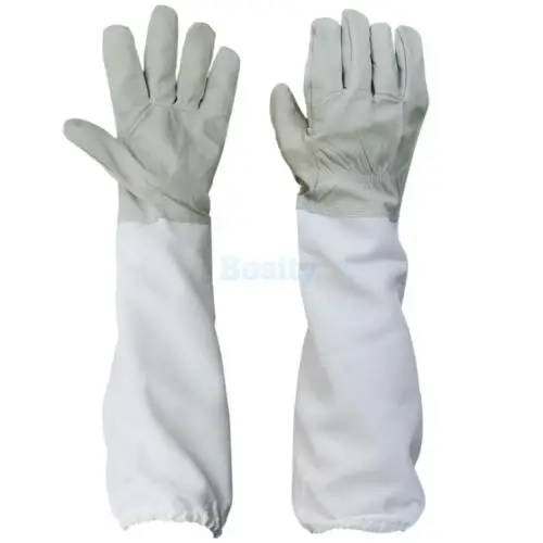 

Protective Beekeeping Gloves Goatskin Bee Keeping with Vented Long Sleeves