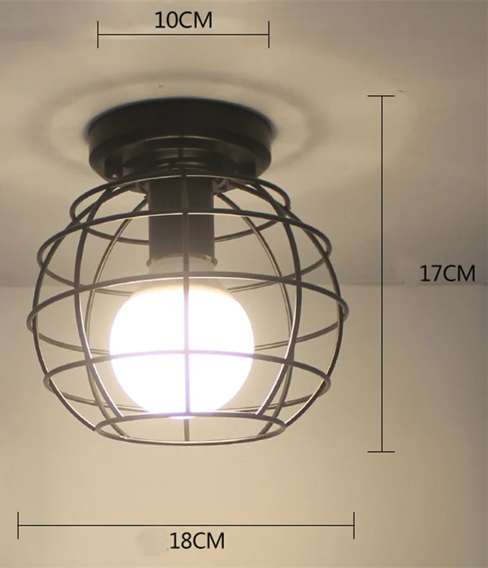 Винтажные потолочные светильники Lustre Luminaria светодиодный потолочный светильник Лофт железная клетка светильники Abajur Домашнее освещение Plafonnier для гостиной - Цвет корпуса: 11