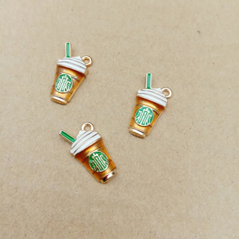 10 шт. стаканчик для мороженого 10*19 мм эмалированные амулеты из сплава Esmaltes Drop Oil DIY аксессуары браслет для волос ручной работы ювелирные изделия задатки