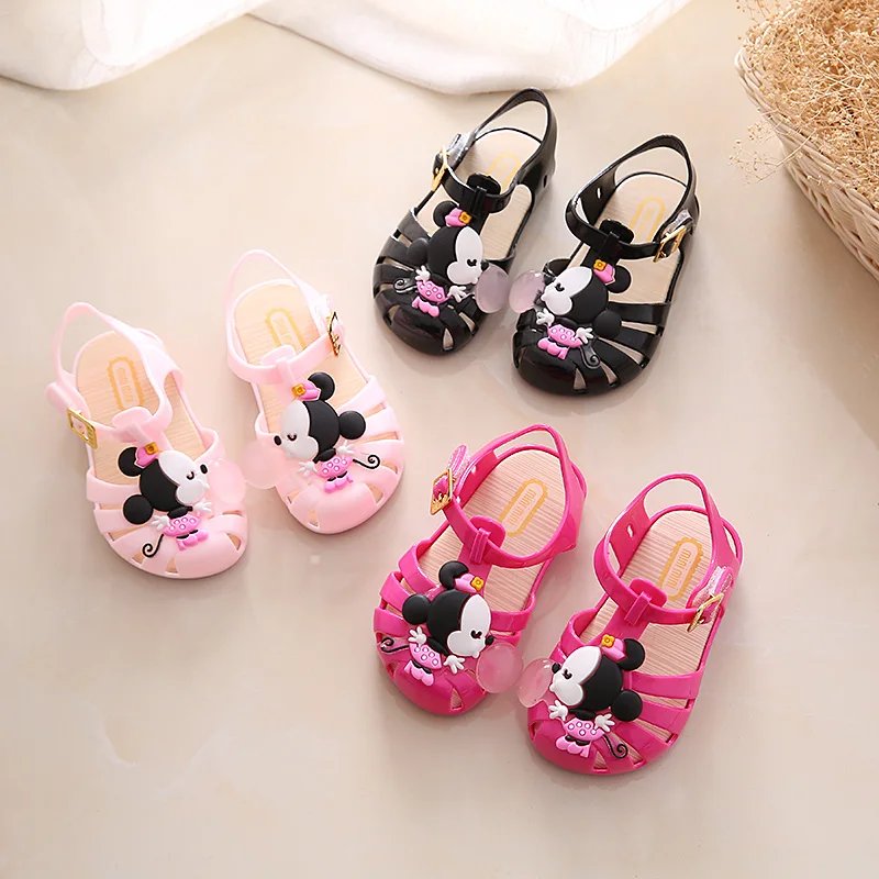 Детские сандалии новинка 2019 мини для девочек Melissa Mickey прозрачная детская обувь