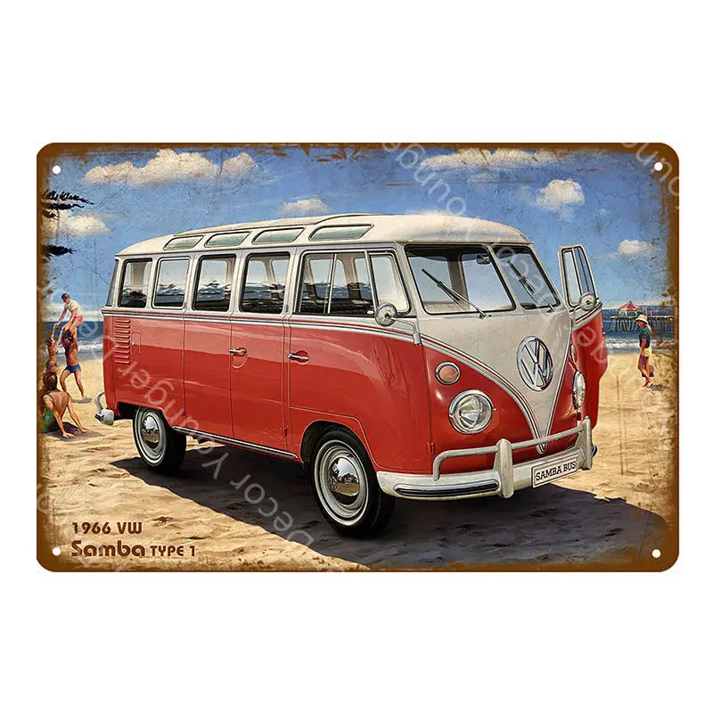 YD7368H Vintage Home Decor Classic Car Bus Truck Campervan Metal Signs Painting Art Poster Garage Pub Bar Plate Wall Plaque YH046 - Цвет: YD7368H