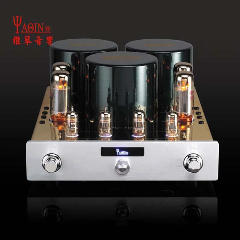YAQIN MC-10T Настольный El34 вакуумный ламповый усилитель Hifi ламповый усилитель предусилитель с 12AX7 предусилитель