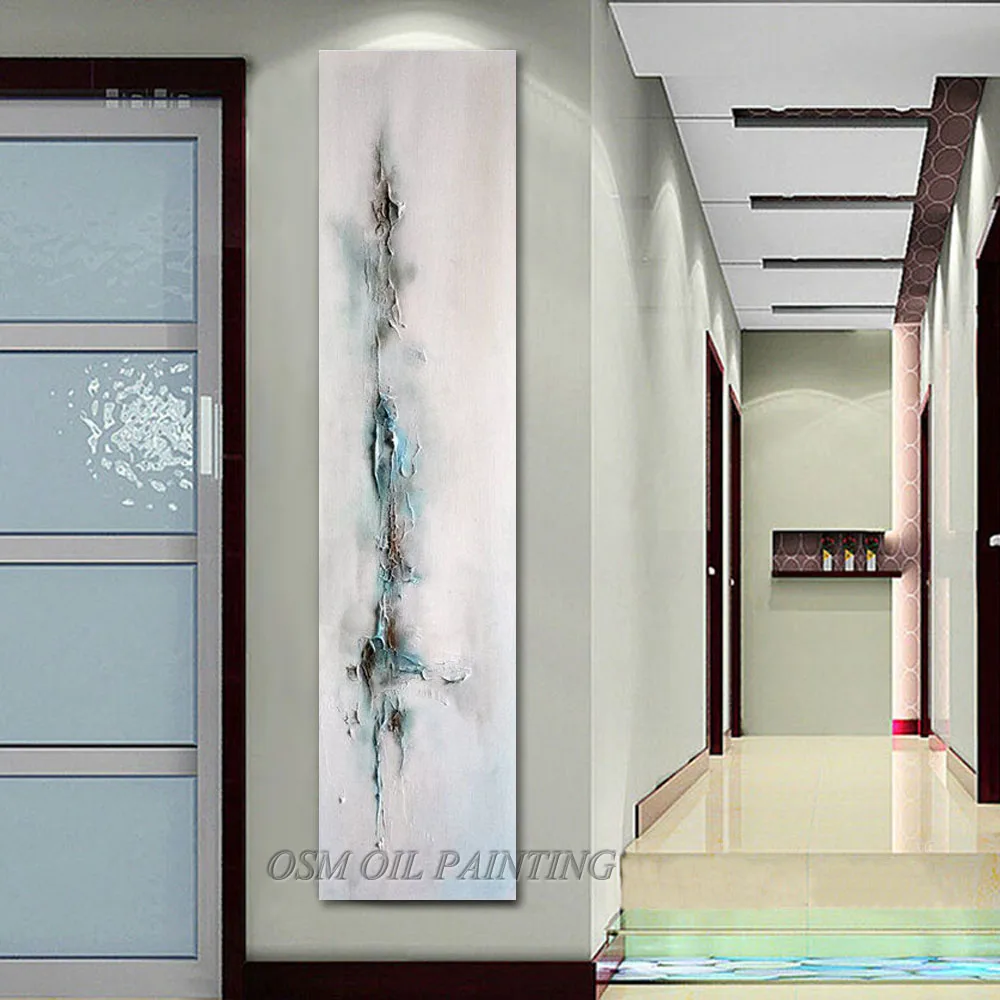 Дизайн длинный размер абстрактная картина маслом для украшения стен Ручная роспись длинный размер современная абстрактная картина маслом для дома