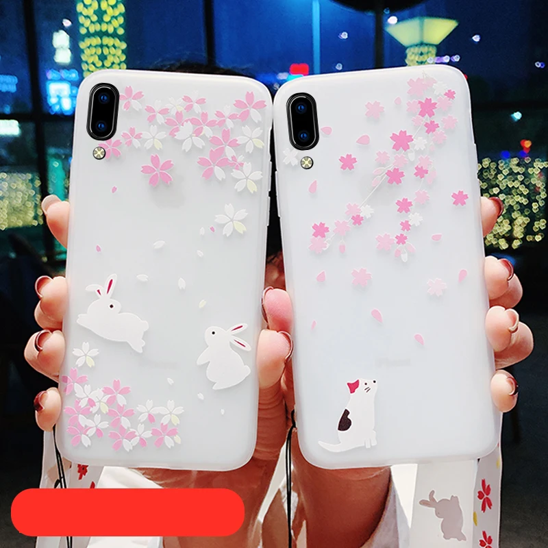 Чехол для Xiaomi Mi 8 Lite 9 SE A2 Redmi 7 Note Pro 6 задняя крышка мягкий чехол с кроликом