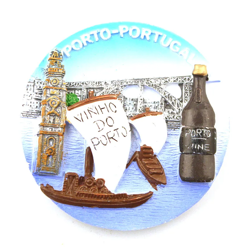 Магнит для холодильника в странах сувенир Португалия Порто ручная роспись 3D