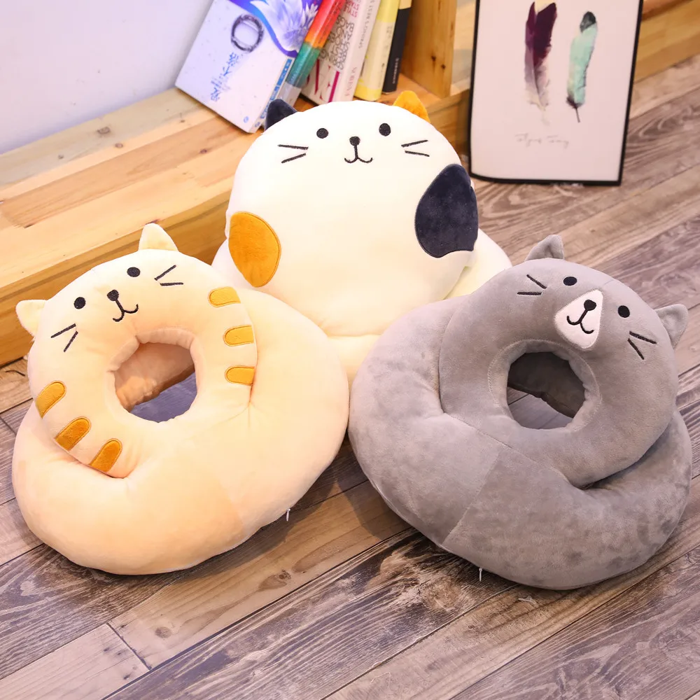 Подушка для сна Nooer моющаяся с милым котиком мягкая офиса стола школы детский