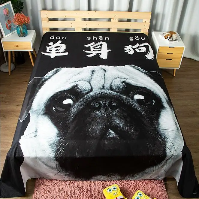 23 Kawaii Bed Sheets Japanese Anime Chibi Maruko Umaru Chan Cat Chinese Characters Printed Dorm Textile Twin Full Queen King Size - Цвет: 23
