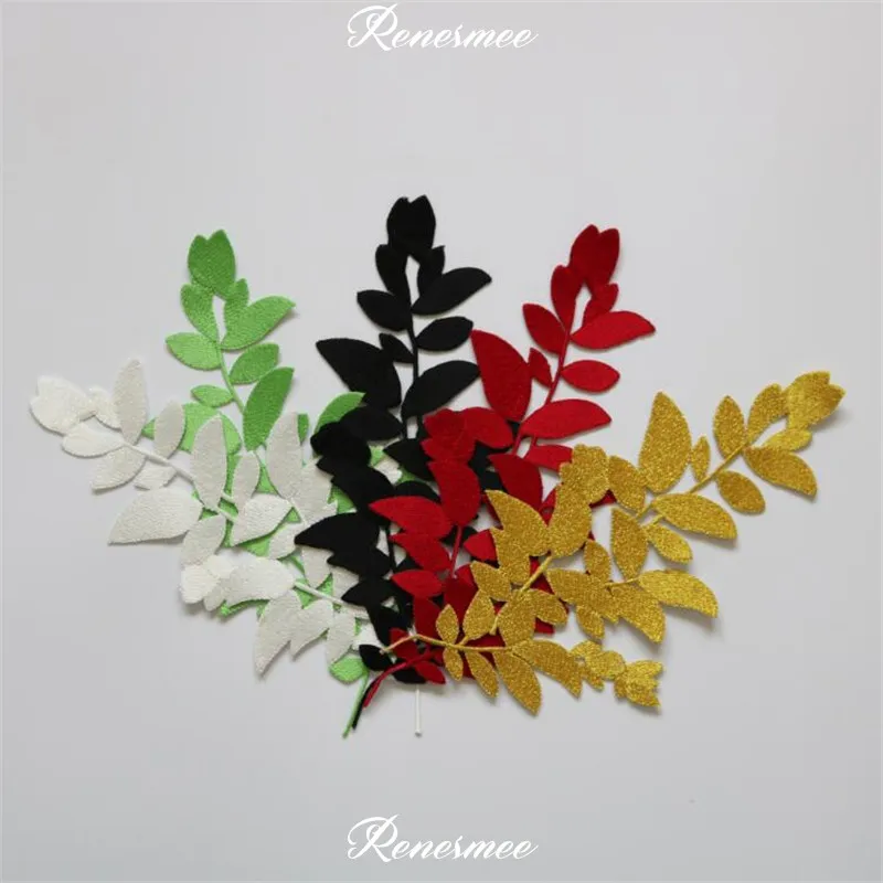 2 шт. модный бордовый лист аппликация одежда вышивка нашивка ткань наклейка