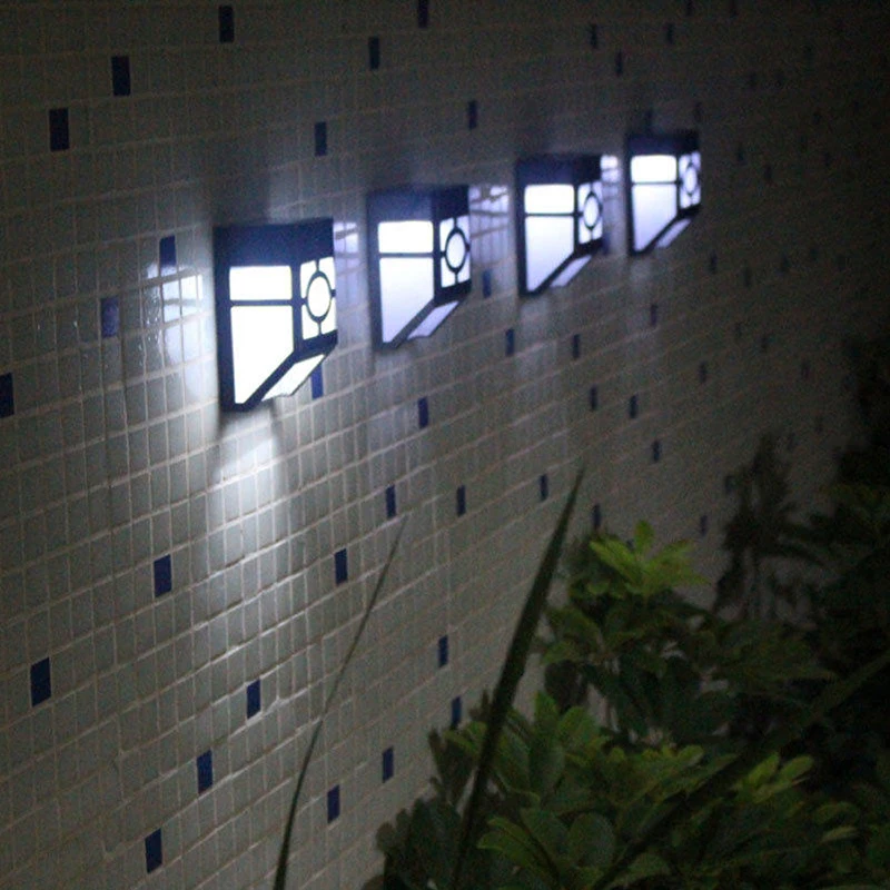 Солнечные 2 LED Пейзаж Настенный светильник Водонепроницаемый клетку украшение