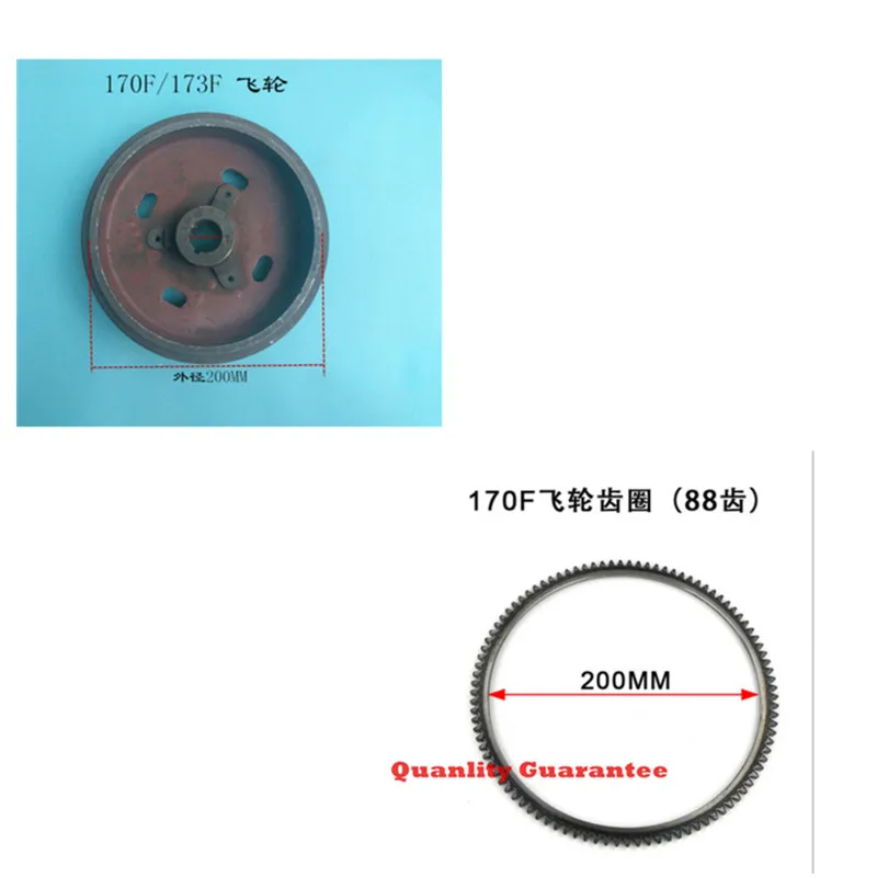 Быстрая доставка дизельный двигатель 170F маховик + зубчатые воздушные