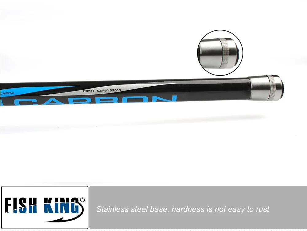 FISH KING 24T Carbon c. W 5-25 г 4-6 Secs длина сжатия 122-124 см Рок Удочка спиннинг Литье удочка Карп приманка для морской рыбалки