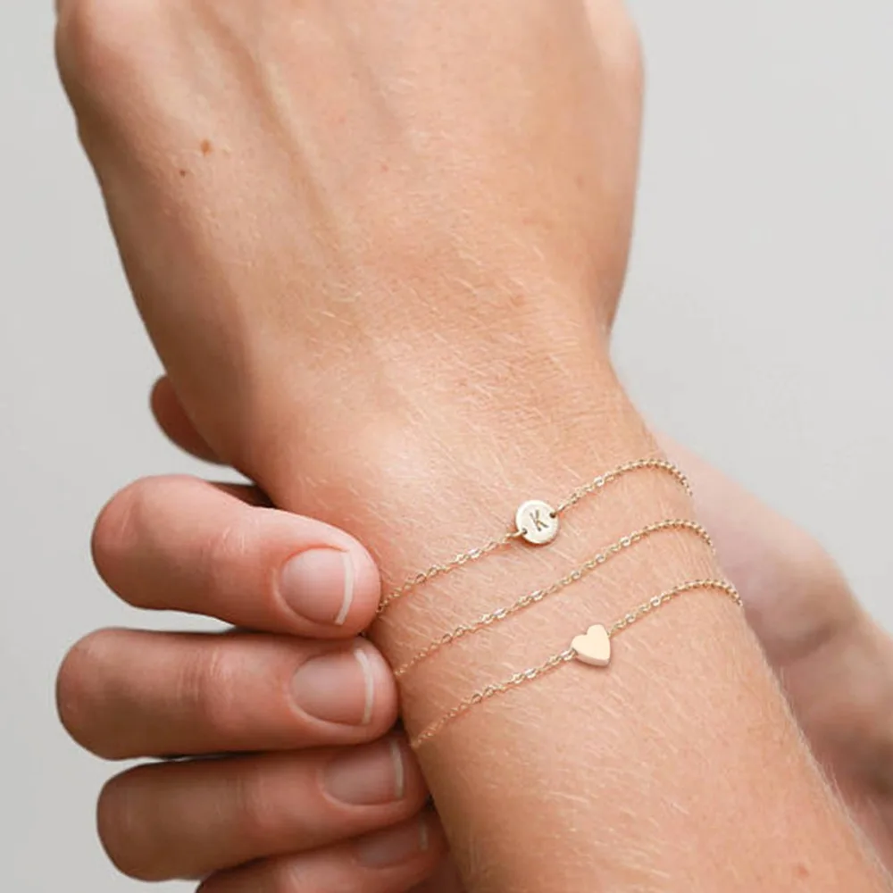 Женский браслет Bracciale Donna Комбинированный в форме сердца с цифрами 26 Английских и