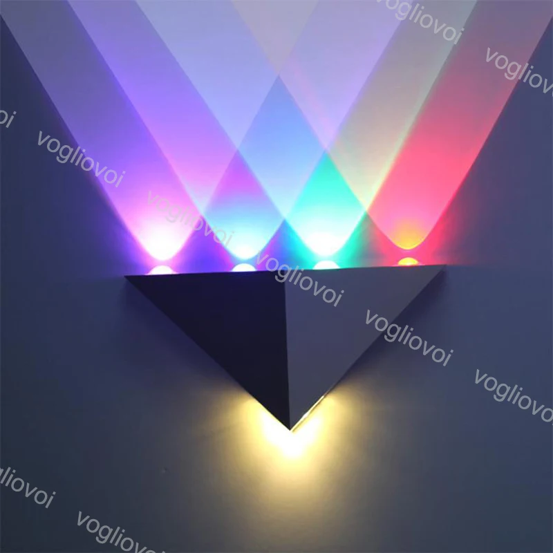 

Vogliovoi Aluminum Triangle Led Wall Lamp 5W AC90-265V Modern Home Lighting Living Room Light Party Ball Disco Light