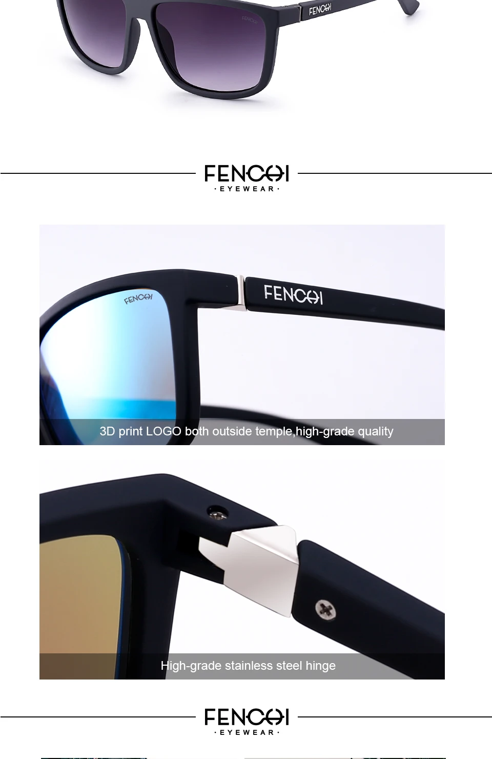 FENCHI, квадратные поляризованные солнцезащитные очки для мужчин и женщин, высокое качество, Ретро стиль, модные очки для вождения, солнцезащитные очки, lunetes de soleil homme
