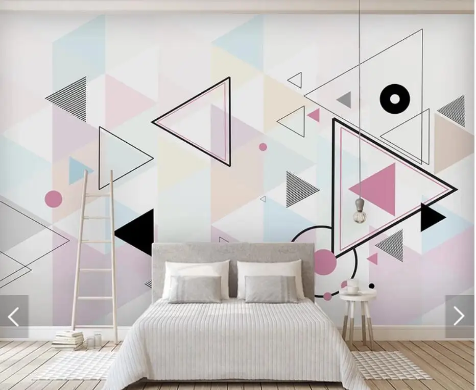 

Abstract 3D Triangle Wallpaper Kids Bedroom Wall Mural Art Wall Decor Wall Paper Roll Contact Paper Wallpapers Home Improvement