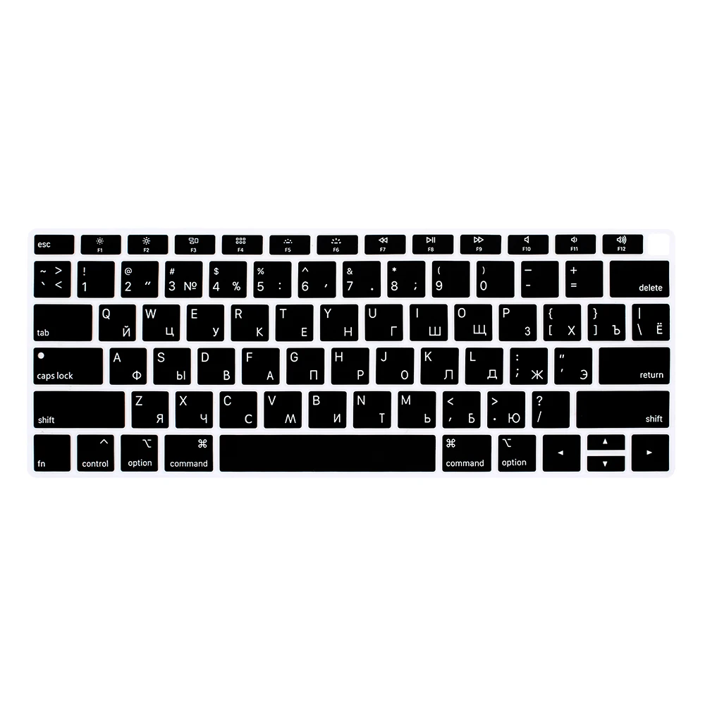 Русский ноутбук клавиатура чехол для macbook air 1" A1932 ЕС или США Версия Пылезащитная пленка Силиконовый дисплей кириллица язык