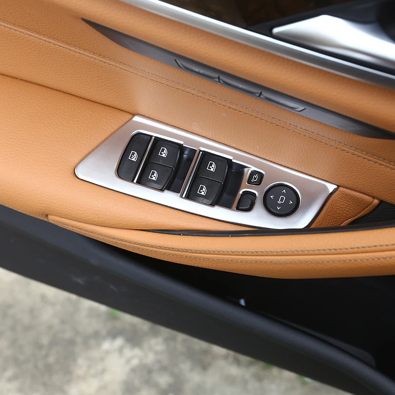 For BMW 5 Series G30 2018 Car-Styling ABS Chrome Interior Window Lift Button Frame Cover Trim for Left hand driver LHD | Автомобили и