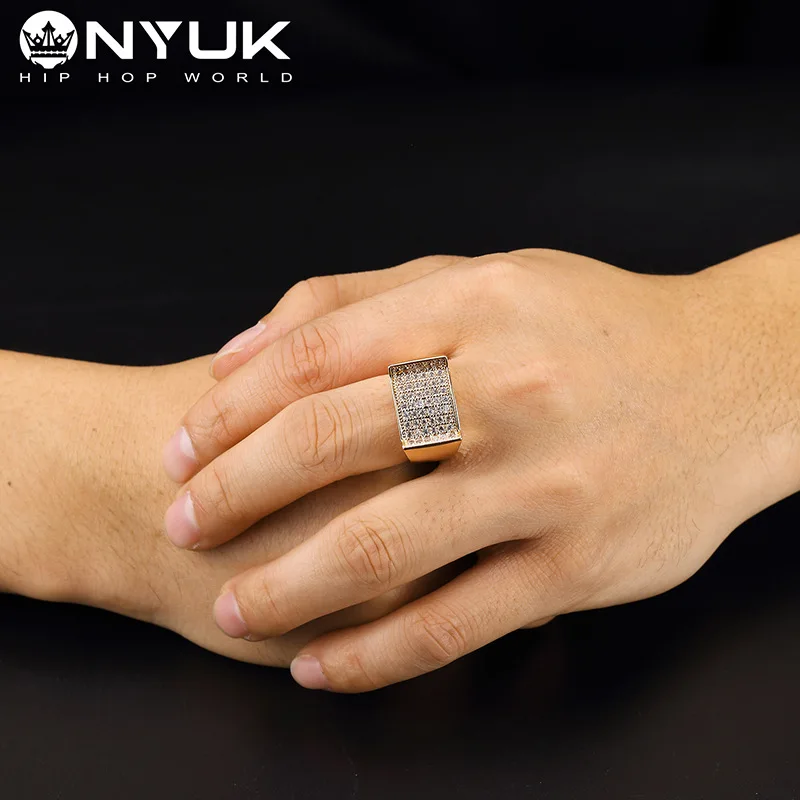 Кольца из горного хрусталя мужское Золотое серебряное кольцо медное блестящее