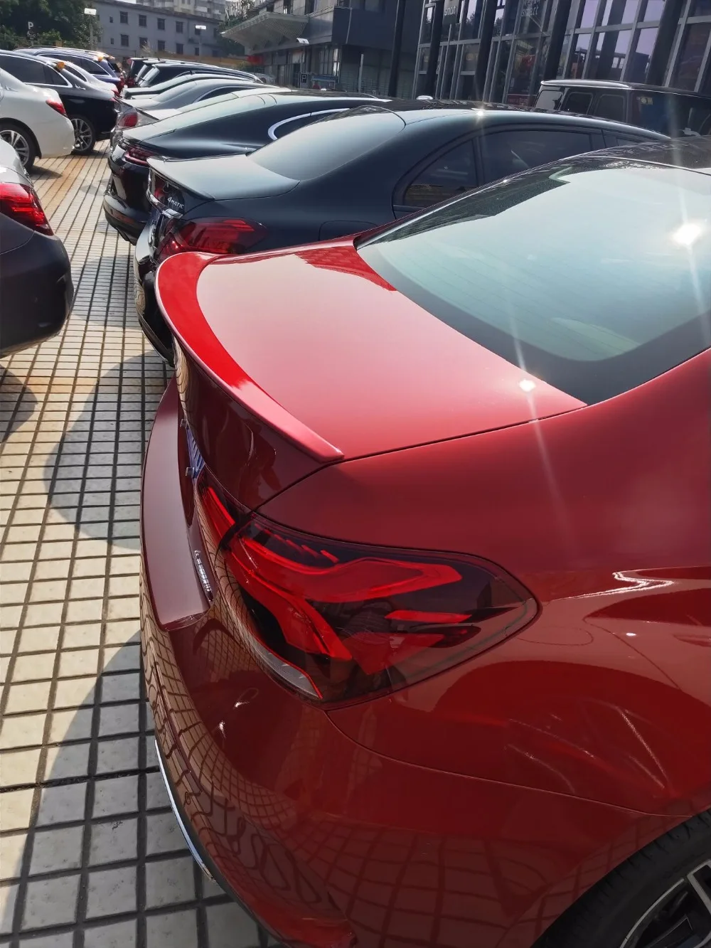 Спойлер для Benz Clase A class sedan W177 чехол из искусственного АБС материала заднего