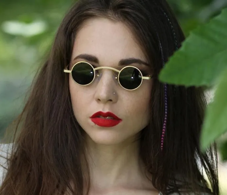 Солнцезащитные очки JackJad в готическом стиле женские маленькие круглые брендовые