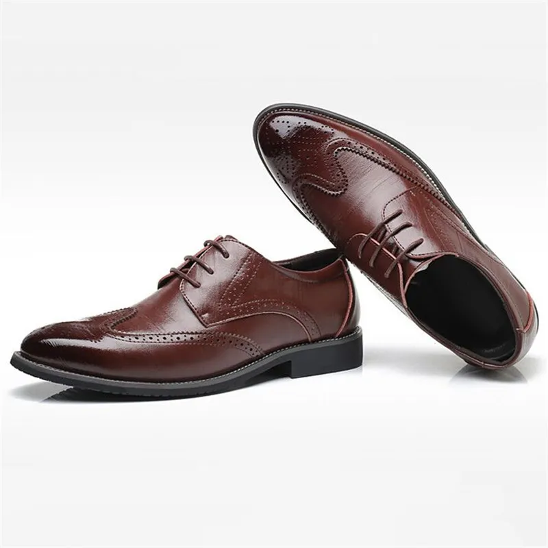 Movechain/Мужская обувь из натуральной кожи с перфорацией типа броги Обувь в деловом