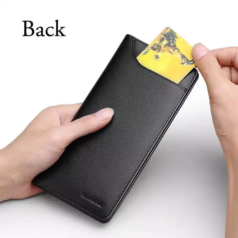 Ультратонкий Тонкий длинный держатель Для мужчин WalletHandbag нескольких карт Чехол