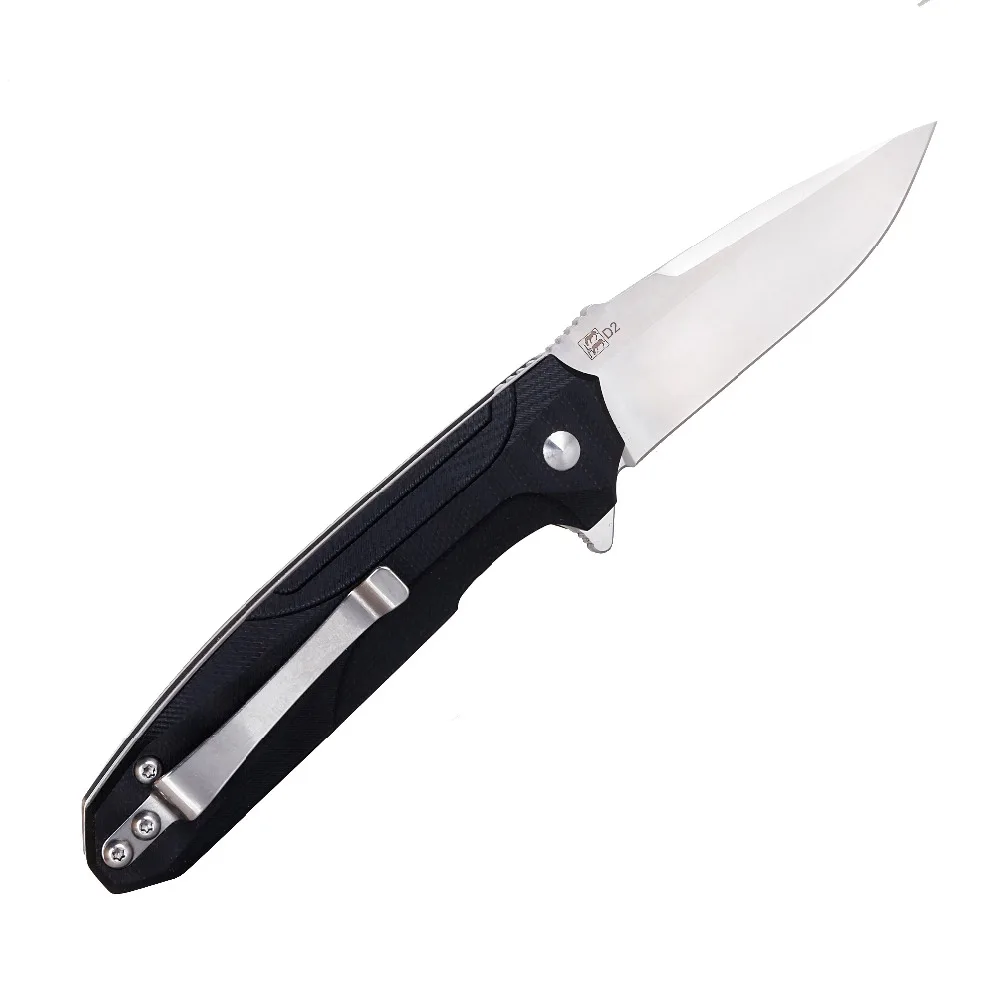 Фирменный карманный нож johnyjamie Presidio C818GP Черный G10 Ручка D2 лезвие из нержавеющей