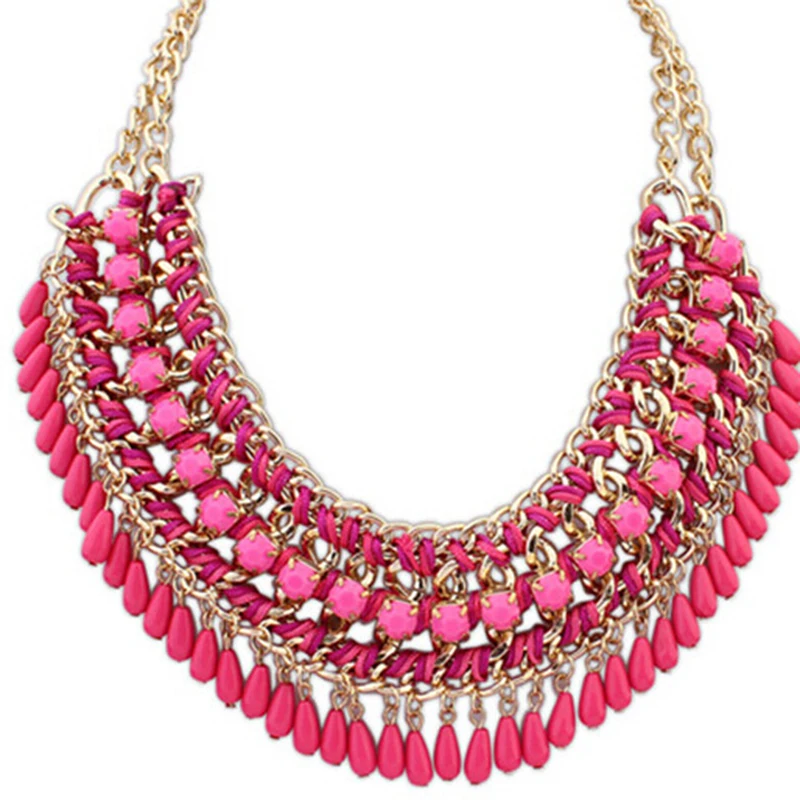 Женская крупная цепочка чокер из смолы вечерние украшения для шеи Новинка|chain