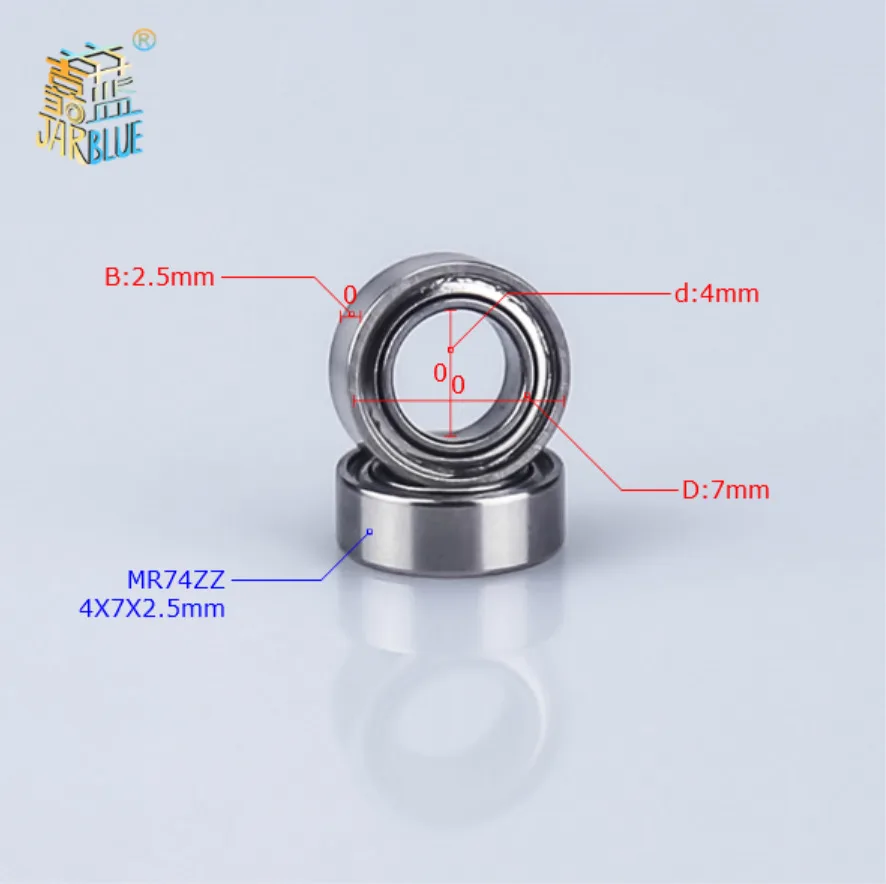 Прямая продажа с фабрики 10 шт. Миниатюрный подшипник из нержавеющей стали 4*7*2 5 мм