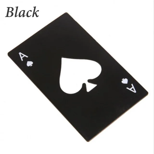Black Poker Spade A credit edc gear карманный инструмент многофункциональная карта многоцелевой покер пивная бутылка гаджет Мультитул открывалка кошелек набор - Цвет: Black Poker
