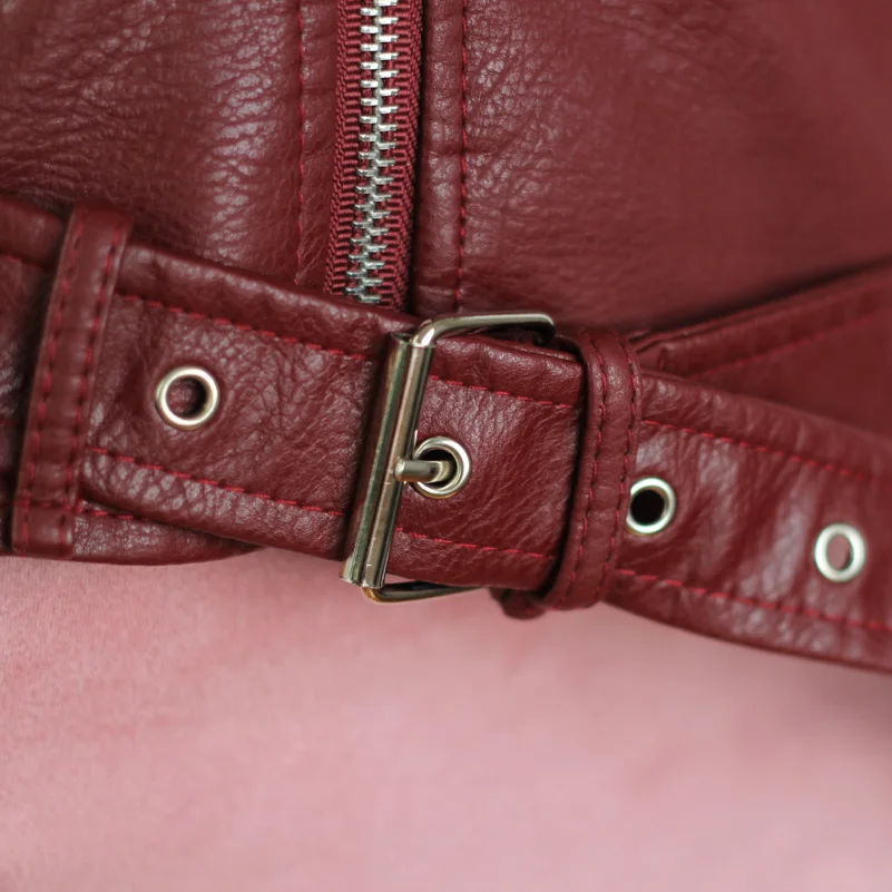 QIUXUAN Women PU Leather Jacket Short Streetwear Coat Fashion Spring Autumn Overcoat Locomotive Jackets Female Tops | Женская одежда