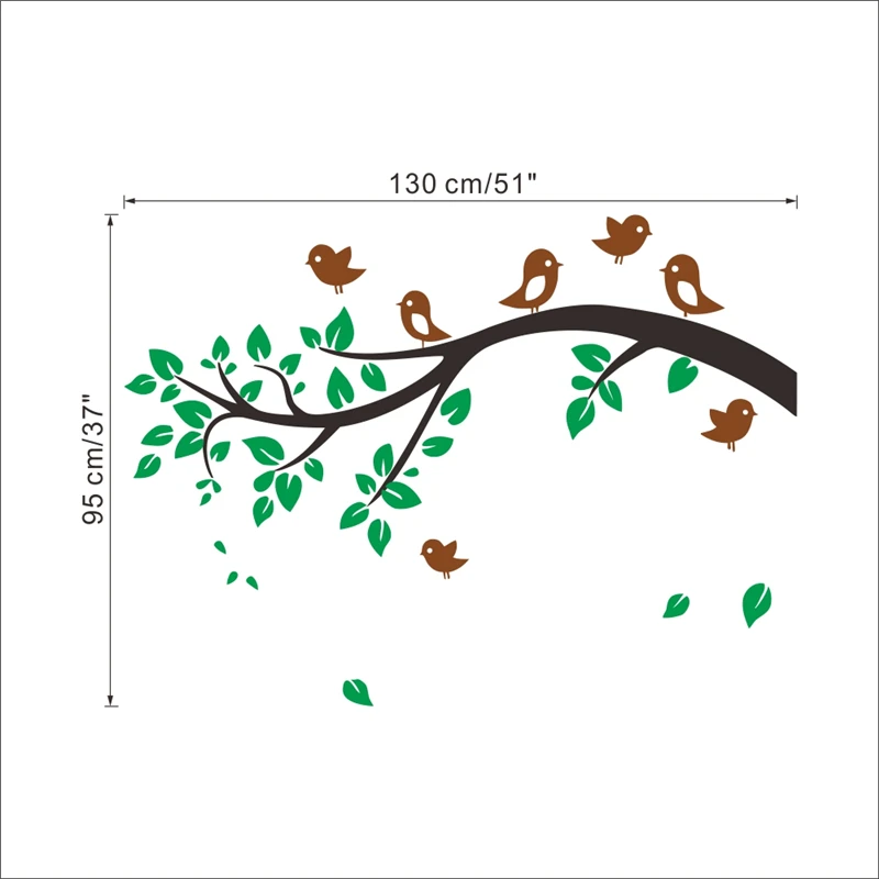 

cartoon birds tree animals wall art decals for living room bedroom home decoration stickers removable diy vinyl