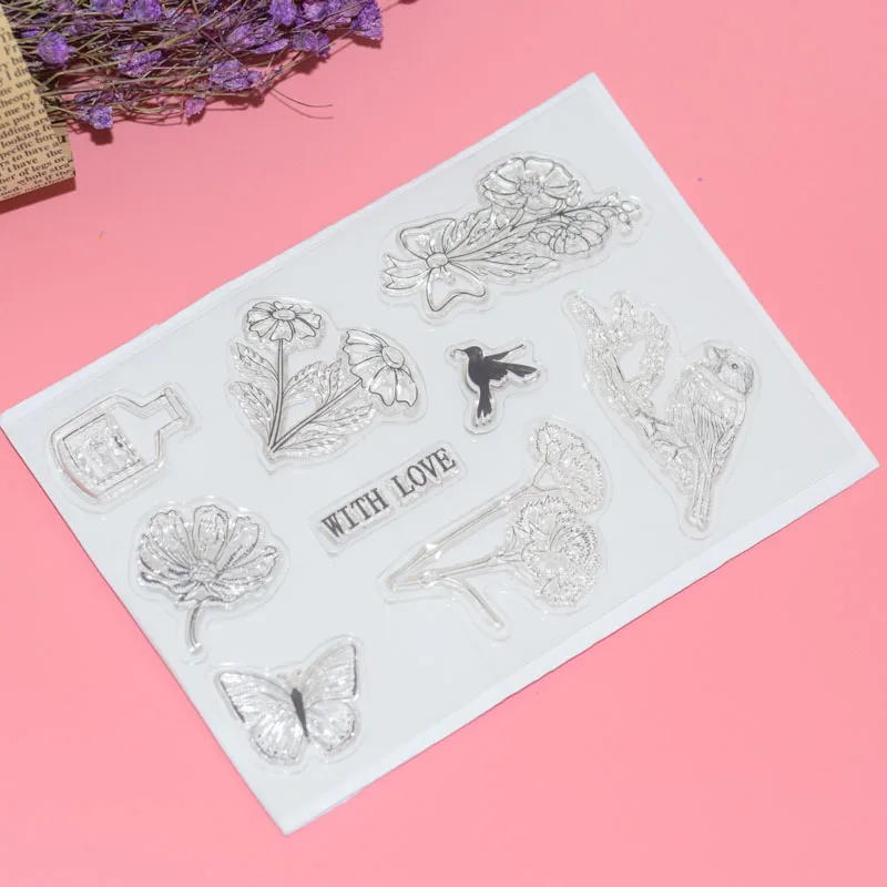 Transparent Clear Silicone Stamp/Seal for DIY scrapbooking/photo album Decorative card making | Канцтовары для офиса и дома
