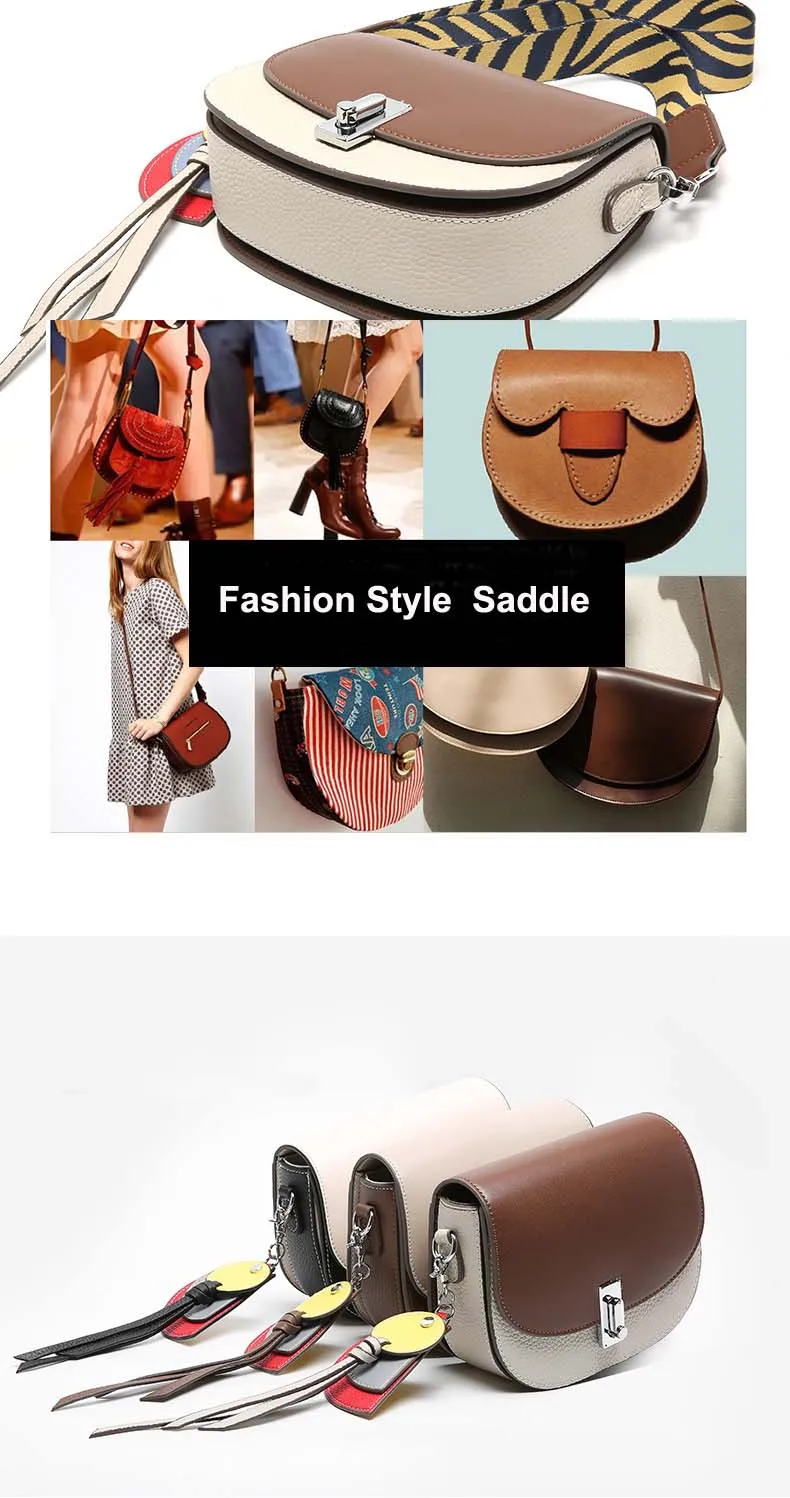 ALNEED Luxury Handbags Women Bags Designer Genuine Leather Saddle Bag Shoulder Bags Ladies Clutch Purses Crossbody Bag