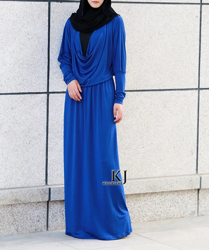 2019 модное мусульманское платье Ассорти бирюзового цвета Абая в Дубае
