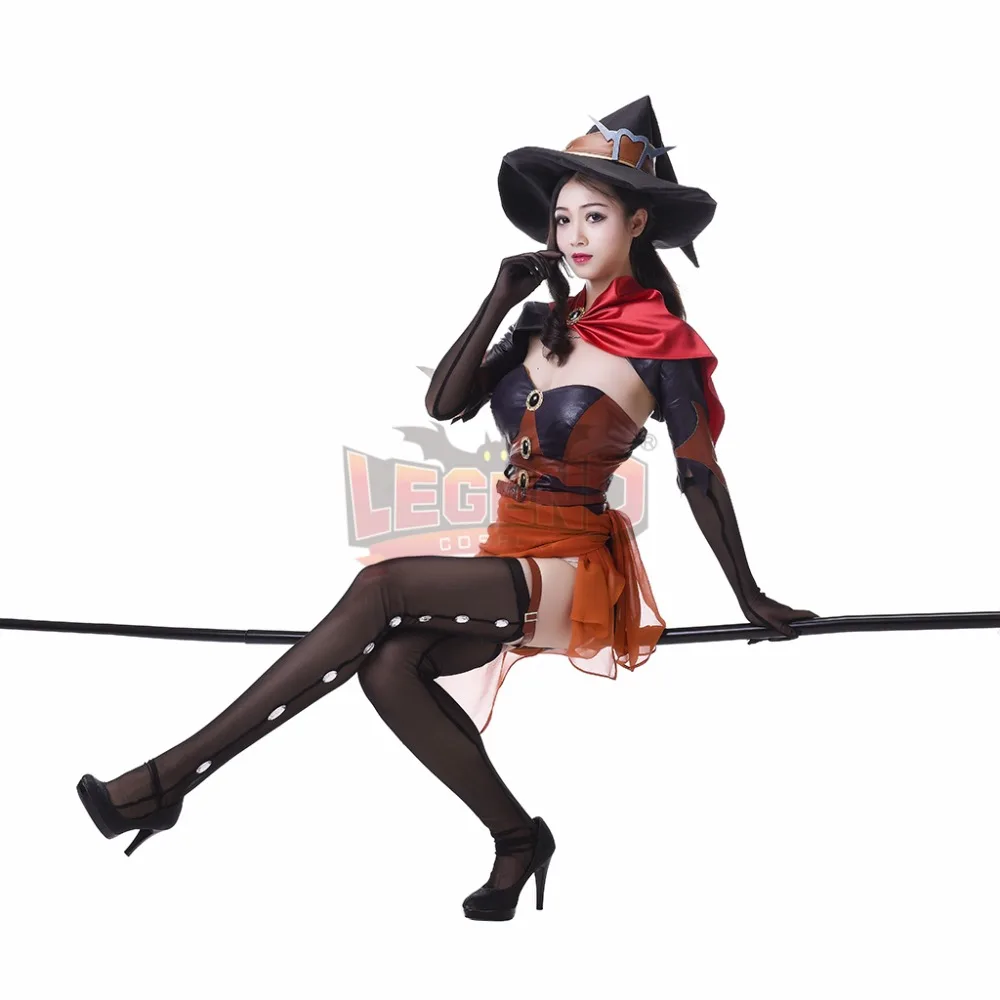 Косплэй Легенда милости костюм ангела Циглер Хэллоуин ведьмы кожи полный