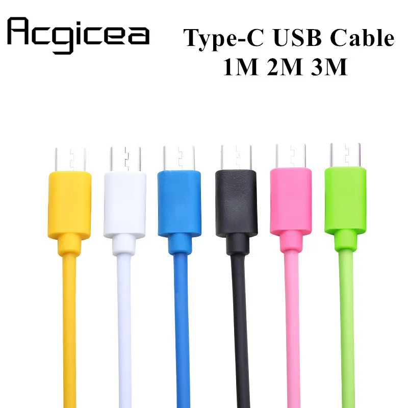 Кабель USB Type C 1 м 2 3 шнур для быстрой зарядки и передачи данных Samsung s9 S8 Plus Huawei P30 Pro