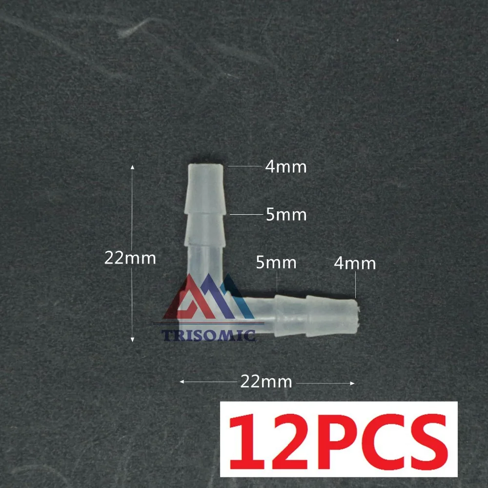 12 шт. 4 мм соединитель для фиксации локоть равная трубка Столярный материал PP