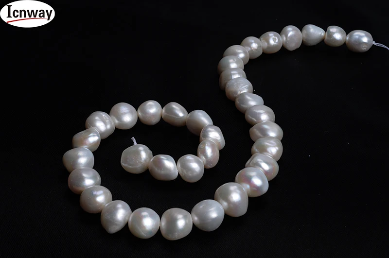 

Natural baroque Freshwater Pearl white 12-15mm 15inches DIY necklace bracelet earring FreeShipping Wholesale
