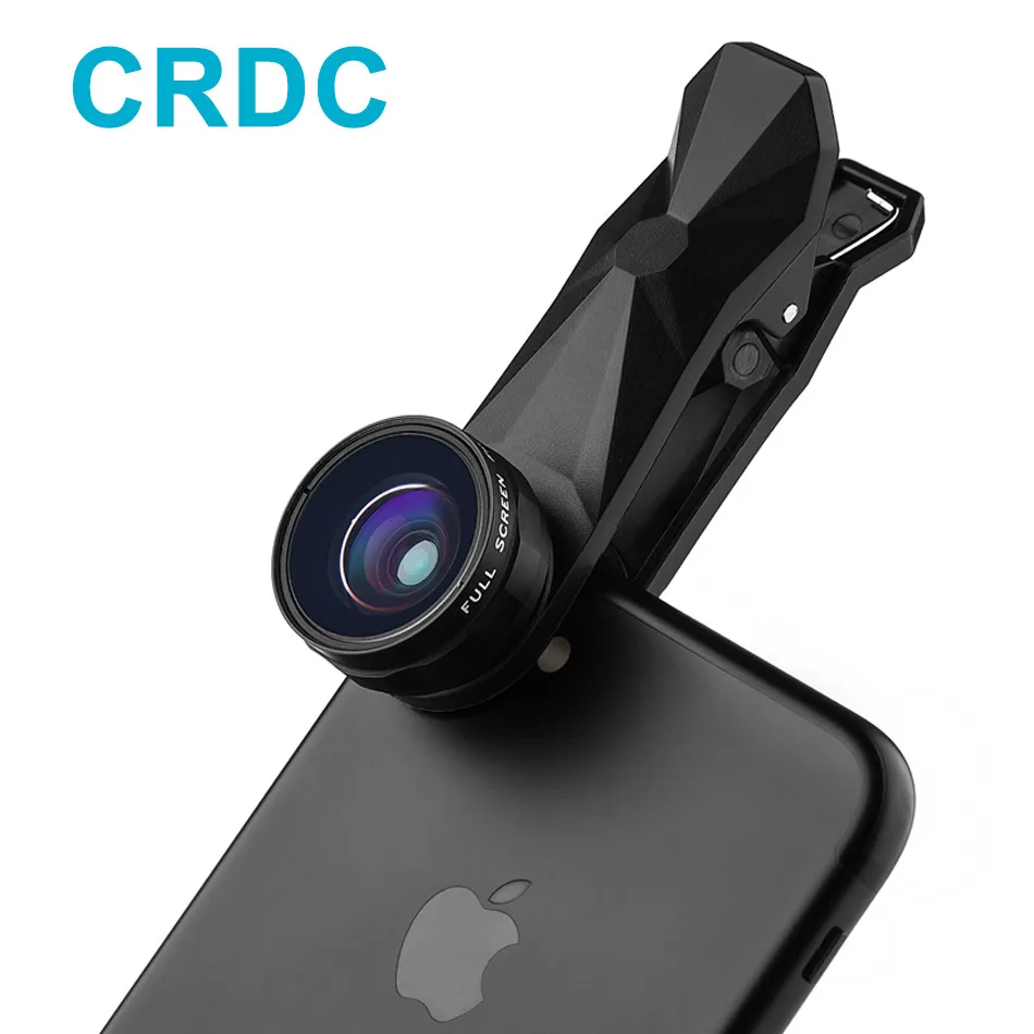 CRDC рыбий глаз 3 в 1 клип-на объектив для смартфонов 180 градусов Рыбий глаз объектив+ широкий угол+ макрообъектив для iPhone/Plus Xiaomi Мобильный телефон