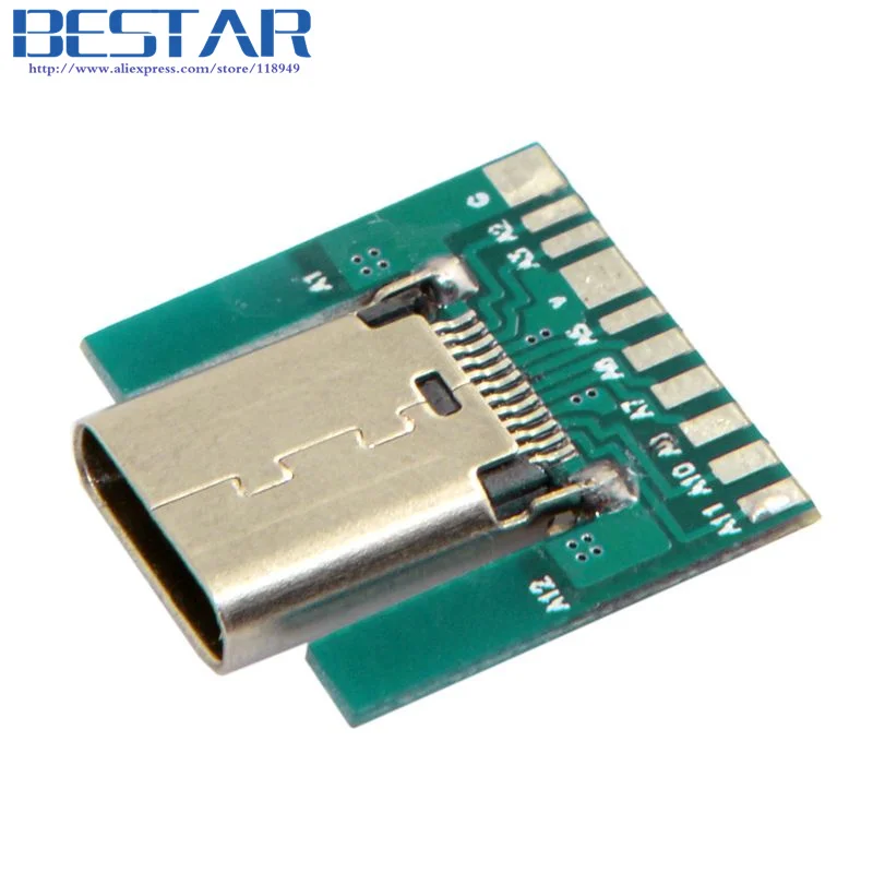 1 комплект 24-контактный разъем USB 3 типа C папа и мама | Электроника