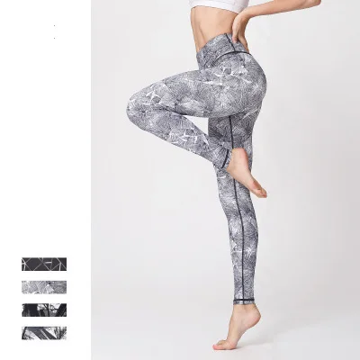 

Yoga Leggings Women Sport Pants Gym Tights Yoga Pants Print Elastic Fitness Running Pants Workout Tights Sexy Female Wear