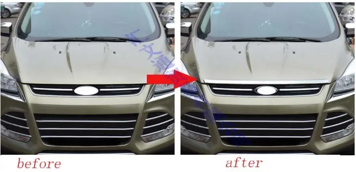 Для Ford Kuga Escape 2013 2014 2015 2016 автомобильные аксессуары из нержавеющей стали передний