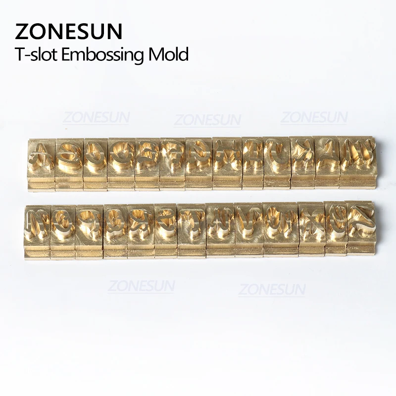 ZONESUN 5/7/10 см Т слот Алфавит цифры символы кожа штамповка холодный пресс инструмент