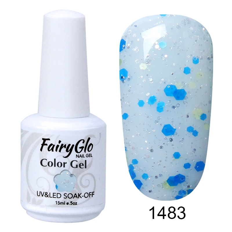 FairyGlo флуоресцентный неоновый УФ-гель для ногтей Дизайн ногтей гель лак замачиваемый Vernis полуперманентный лак для ногтей 15 мл - Цвет: 1483