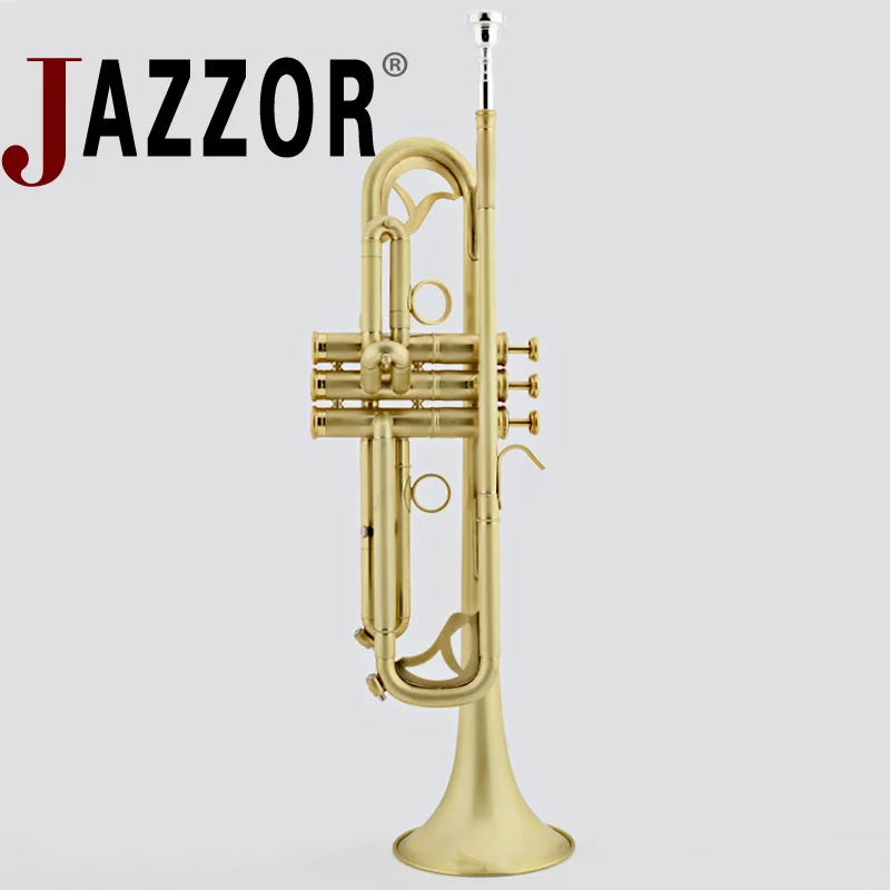 JAZZOR JBTR 450 professional B плоская труба матовая с мундштуком чехол ветровые инструменты|b
